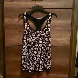 Eyeshadow racer back tank top